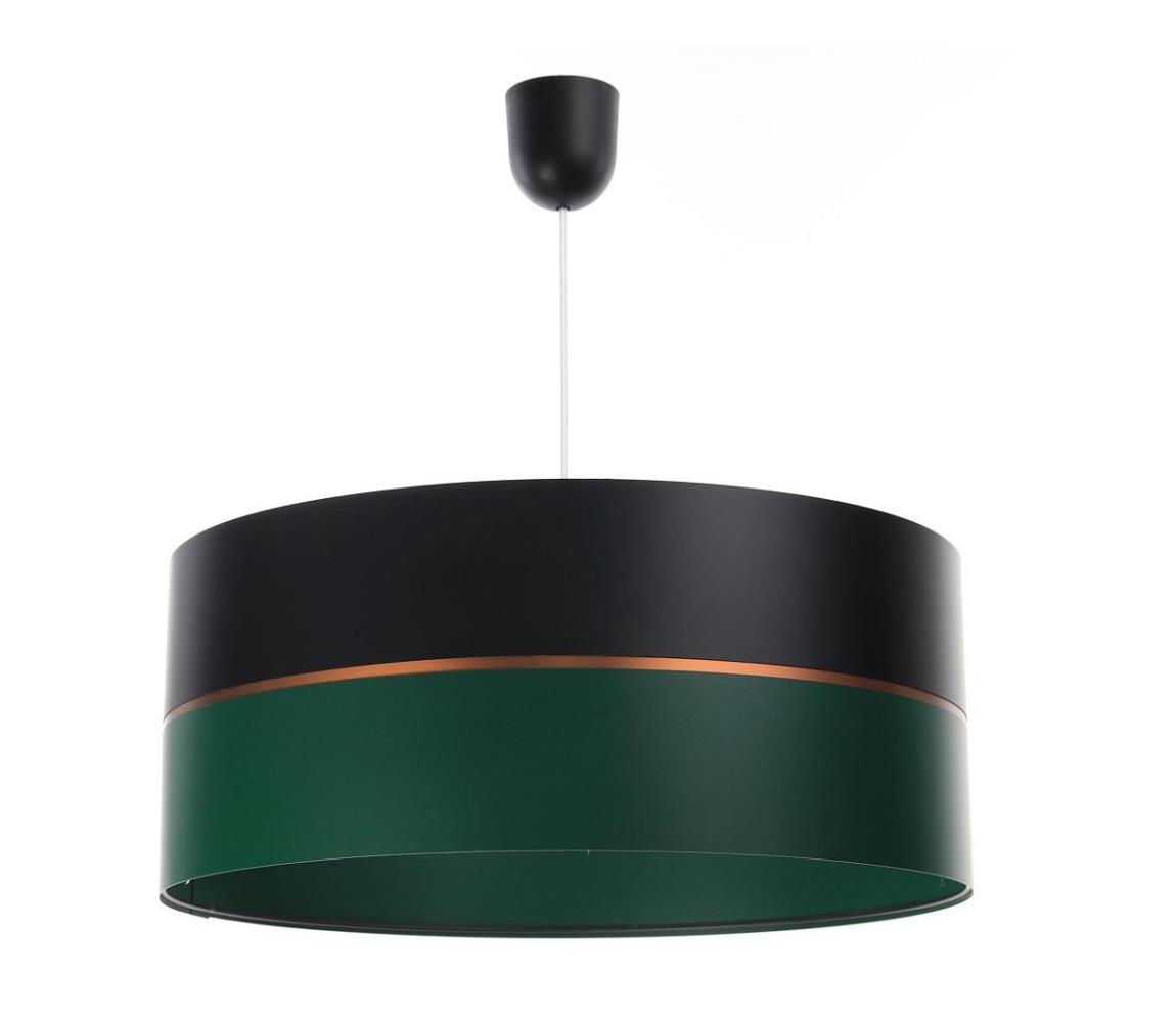 BPS Koncept Lustr na lanku GLAM HOME 1xE27/60W/230V pr. 40 cm černá/zelená BS0305