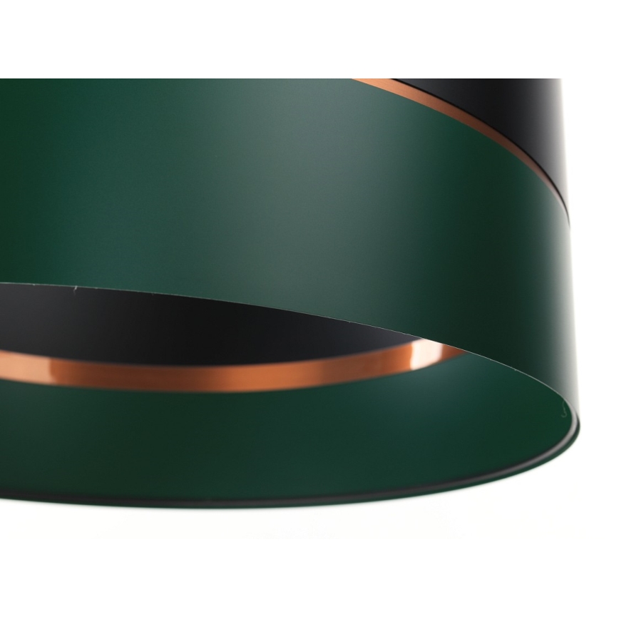 Lustr na lanku GLAM HOME 1xE27/60W/230V pr. 40 cm černá/zelená