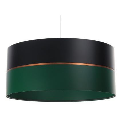 Lustr na lanku GLAM HOME 1xE27/60W/230V pr. 40 cm černá/zelená