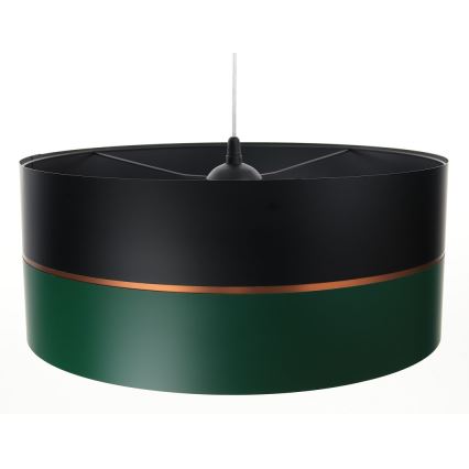 Lustr na lanku GLAM HOME 1xE27/60W/230V pr. 40 cm černá/zelená