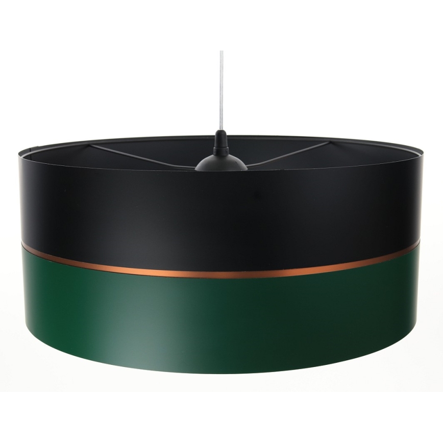Lustr na lanku GLAM HOME 1xE27/60W/230V pr. 40 cm černá/zelená