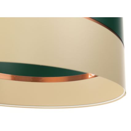 Lustr na lanku GLAM HOME 1xE27/60W/230V pr. 40 cm zelená/béžová