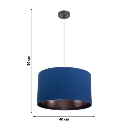 Lustr na lanku GLEAM 1xE27/60W/230V modrá