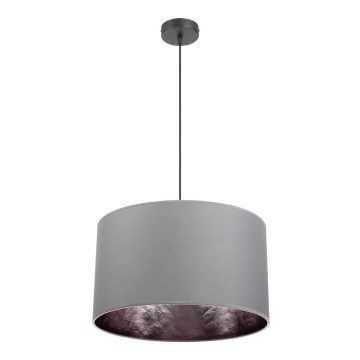 Lustr na lanku GLEAM 1xE27/60W/230V šedá/stříbrná