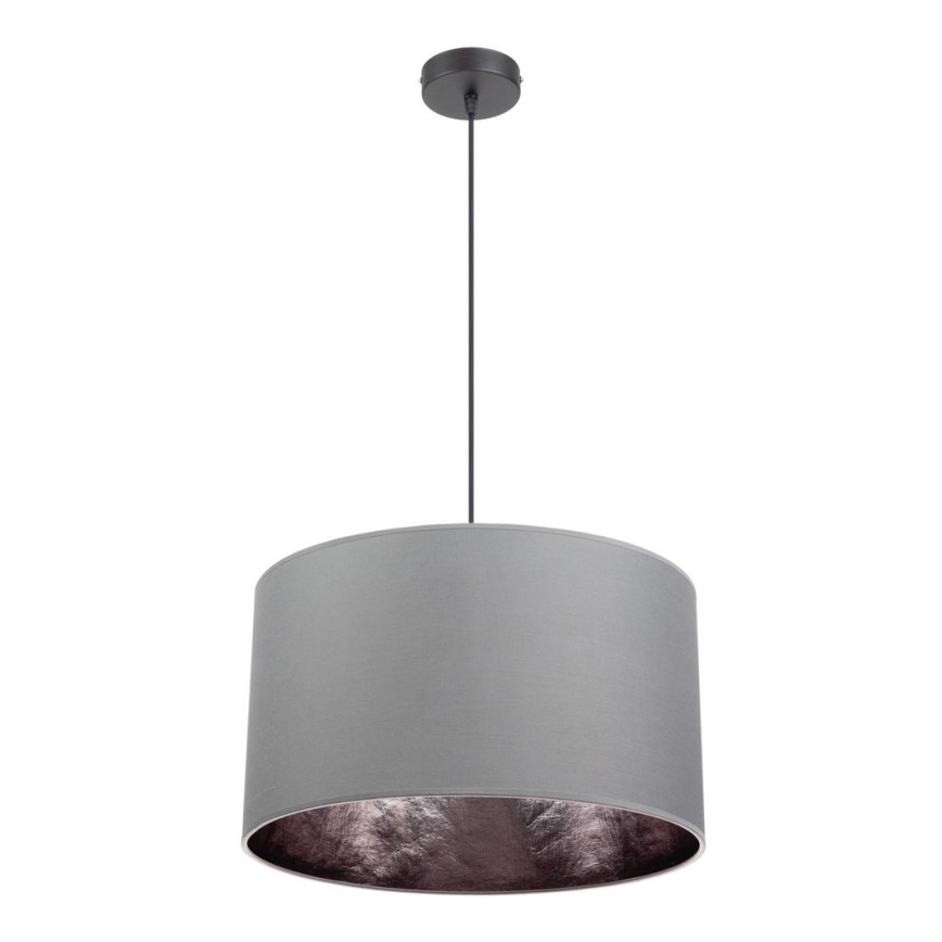 Lustr na lanku GLEAM 1xE27/60W/230V šedá/stříbrná