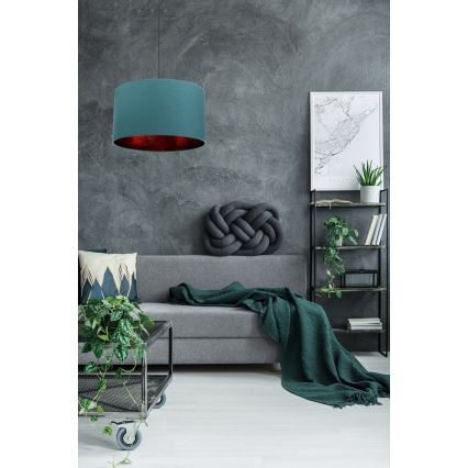 Lustr na lanku GLEAM 1xE27/60W/230V tyrkysová