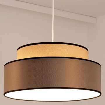 Lustr na lanku GRACE 1xE27/60W/230V béžová/hnědá