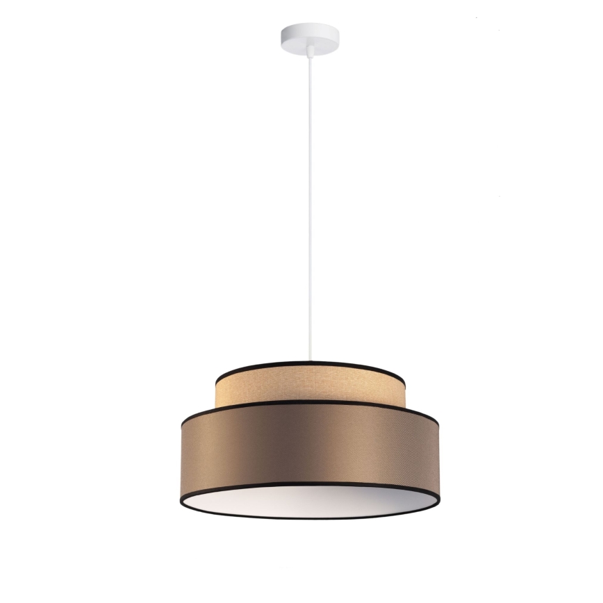 Lustr na lanku GRACE 1xE27/60W/230V béžová/hnědá