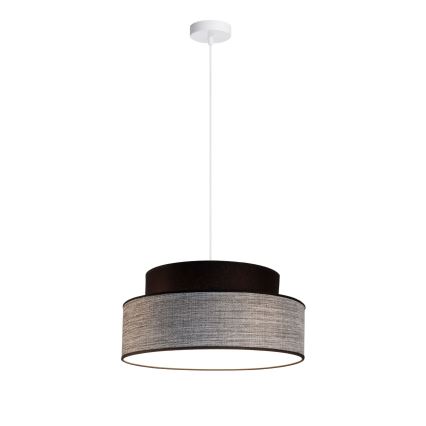 Lustr na lanku GRACE 1xE27/60W/230V černá/šedá