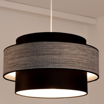 Lustr na lanku GRACE 1xE27/60W/230V černá/šedá