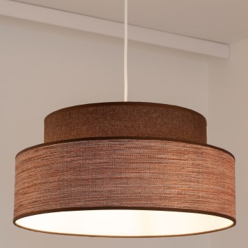 Lustr na lanku GRACE 1xE27/60W/230V hnědá/béžová