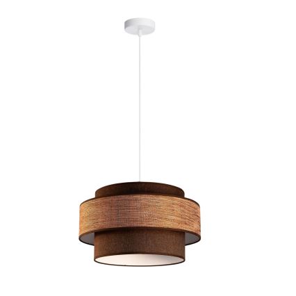 Lustr na lanku GRACE 1xE27/60W/230V hnědá/béžová
