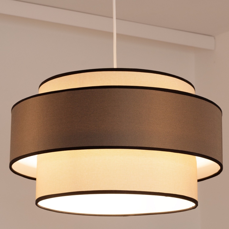 Lustr na lanku GRACE 1xE27/60W/230V krémová/hnědá