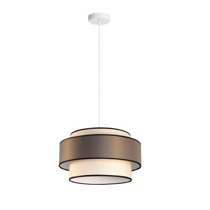 Lustr na lanku GRACE 1xE27/60W/230V pr. 40 cm krémová/šedá