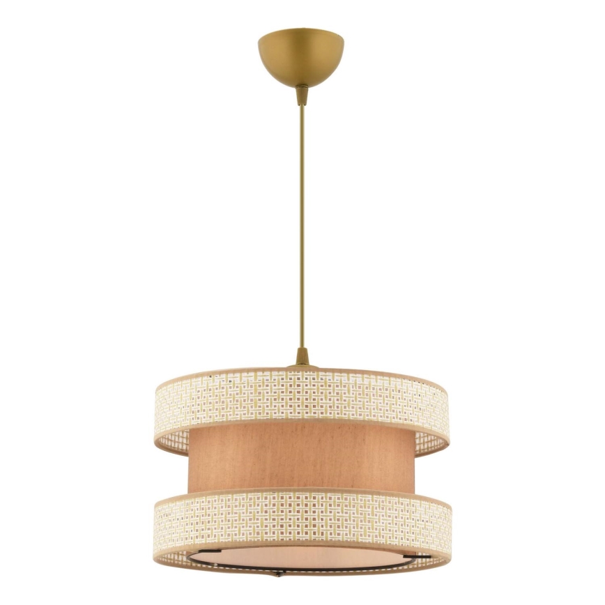 Lustr na lanku HALO 1xE27/60W/230V béžová/krémová