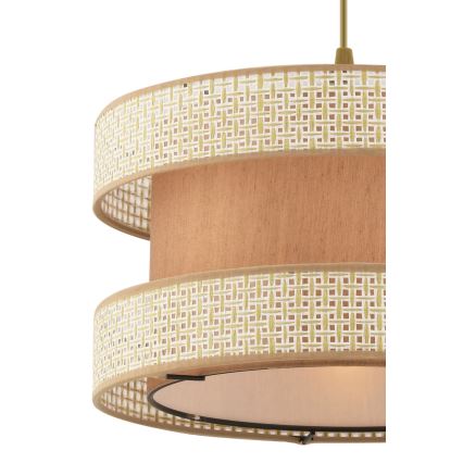 Lustr na lanku HALO 1xE27/60W/230V béžová/krémová