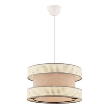 Lustr na lanku HALO 1xE27/60W/230V béžová/krémová