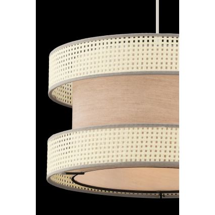 Lustr na lanku HALO 1xE27/60W/230V béžová/krémová