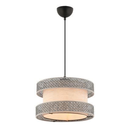 Lustr na lanku HALO 1xE27/60W/230V béžová/šedá