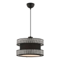 Lustr na lanku HALO 1xE27/60W/230V černá/šedá