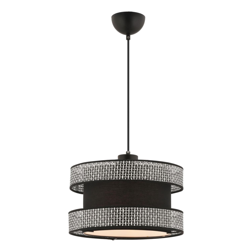 Lustr na lanku HALO 1xE27/60W/230V černá/šedá