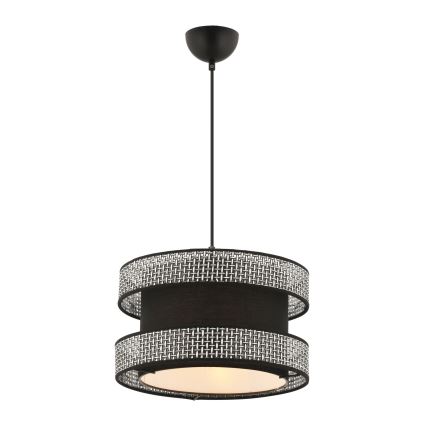 Lustr na lanku HALO 1xE27/60W/230V černá/šedá