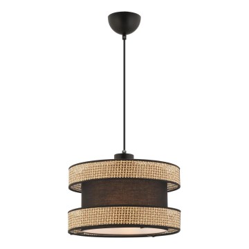 Lustr na lanku HALO 1xE27/60W/230V hnědá/béžová