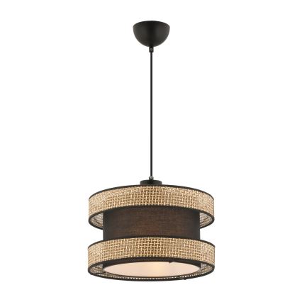 Lustr na lanku HALO 1xE27/60W/230V hnědá/béžová