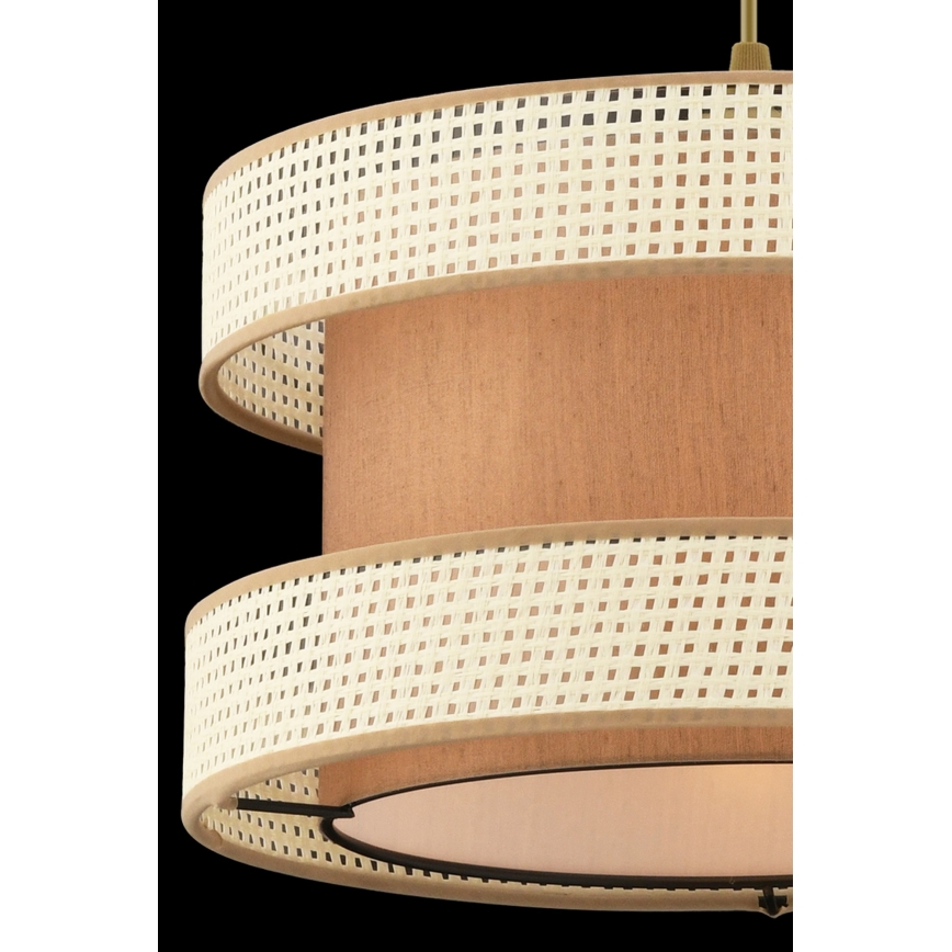 Lustr na lanku HALO 1xE27/60W/230V hnědá/krémová