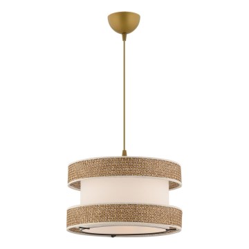 Lustr na lanku HALO 1xE27/60W/230V krémová/béžová