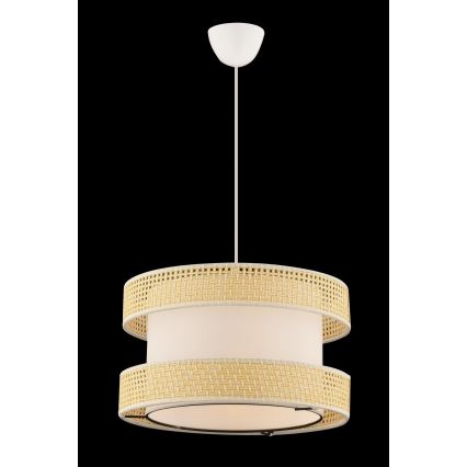 Lustr na lanku HALO 1xE27/60W/230V krémová/béžová
