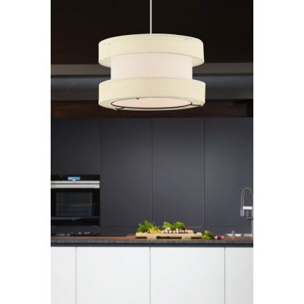 Lustr na lanku HALO 1xE27/60W/230V krémová