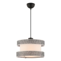 Lustr na lanku HALO 1xE27/60W/230V krémová/šedá