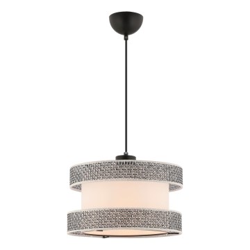 Lustr na lanku HALO 1xE27/60W/230V krémová/šedá
