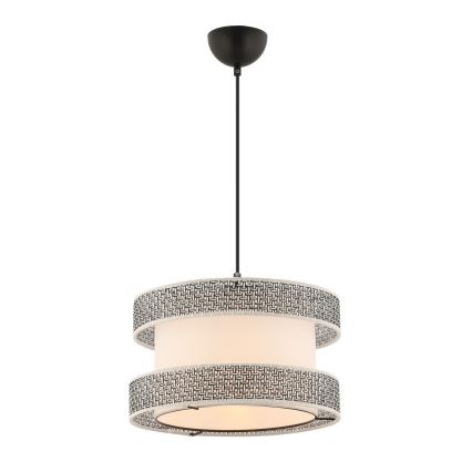 Lustr na lanku HALO 1xE27/60W/230V krémová/šedá