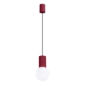 Lustr na lanku HALO 1xG9/8W/230V pr. 12 cm červená