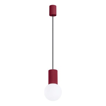 Lustr na lanku HALO 1xG9/8W/230V pr. 12 cm červená