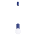 Lustr na lanku HALO 1xG9/8W/230V pr. 12 cm modrá