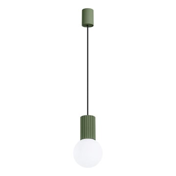 Lustr na lanku HALO 1xG9/8W/230V pr. 12 cm zelená