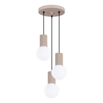 Lustr na lanku HALO 3xG9/8W/230V pr. 25 cm béžová