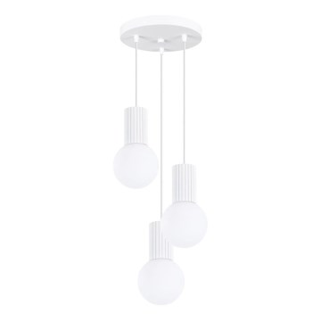 Lustr na lanku HALO 3xG9/8W/230V pr. 25 cm bílá