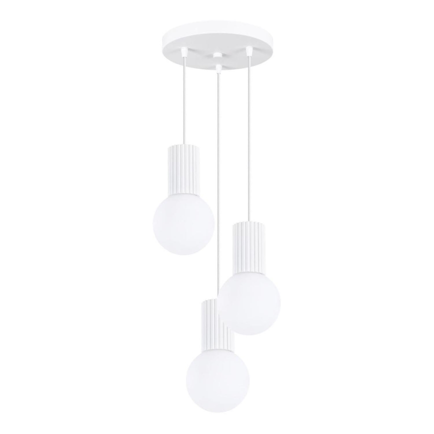 Lustr na lanku HALO 3xG9/8W/230V pr. 25 cm bílá