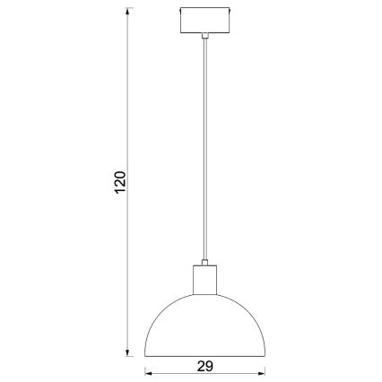 Lustr na lanku HANDA 1xE27/15W/230V burgundy