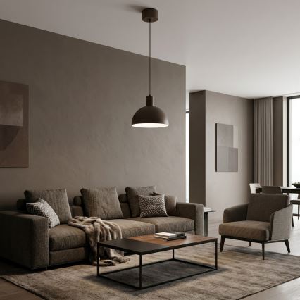 Lustr na lanku HANDA 1xE27/15W/230V hnědá
