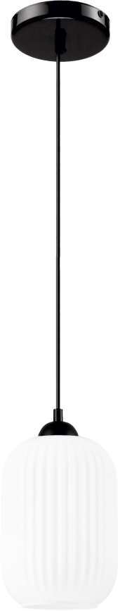 Lustr na lanku HARMA 1xE27/15W/230V pr. 14 cm bílá/černá