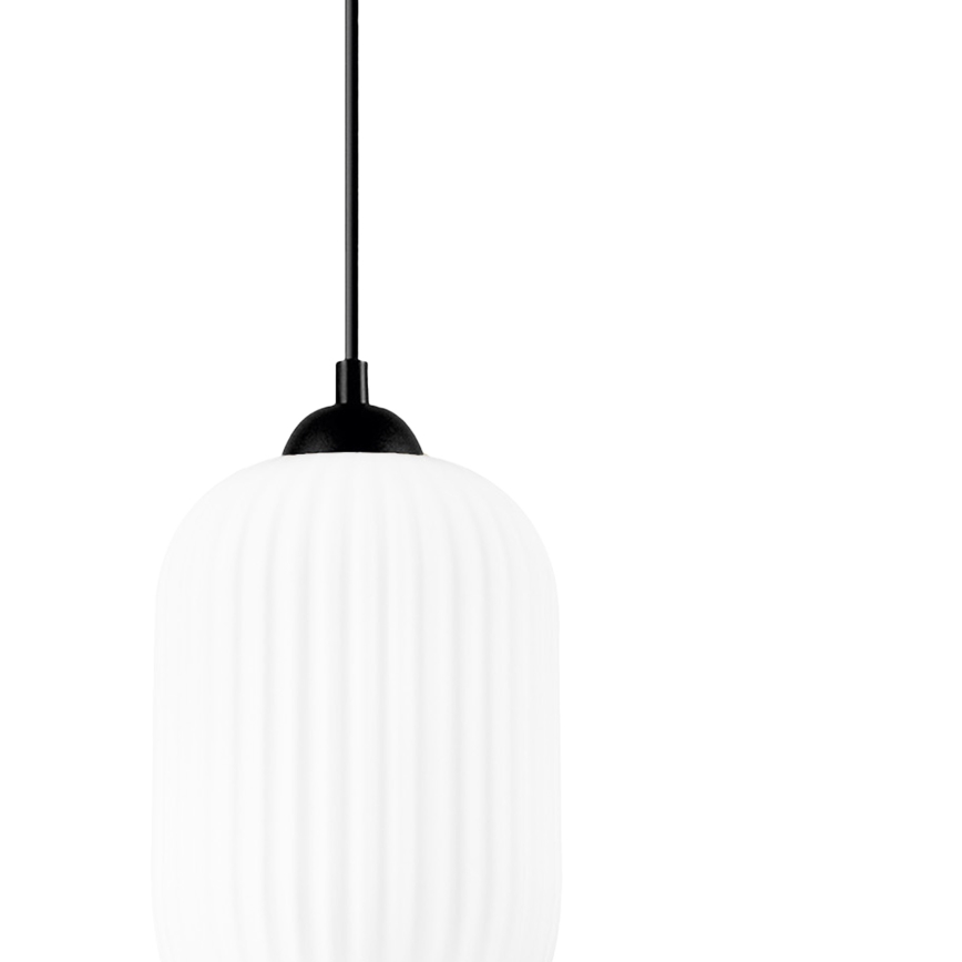 Lustr na lanku HARMA 1xE27/15W/230V pr. 14 cm bílá/černá