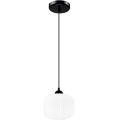 Lustr na lanku HARMA 1xE27/15W/230V pr. 20 cm bílá/černá