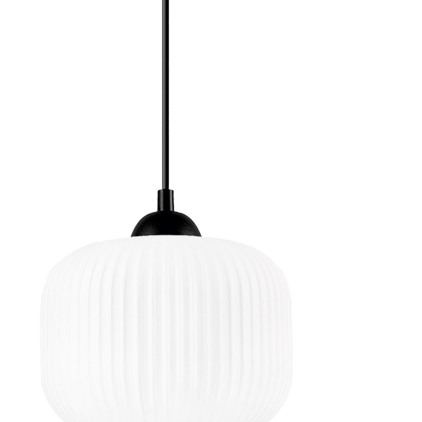 Lustr na lanku HARMA 1xE27/15W/230V pr. 20 cm bílá/černá
