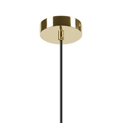 Lustr na lanku HARMA 1xE27/15W/230V pr. 25 cm bílá/zlatá