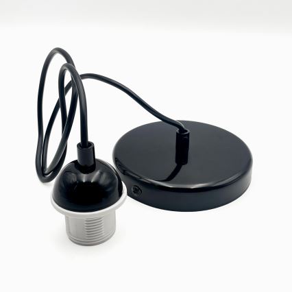 Lustr na lanku HARMA 1xE27/15W/230V pr. 30 cm bílá/černá